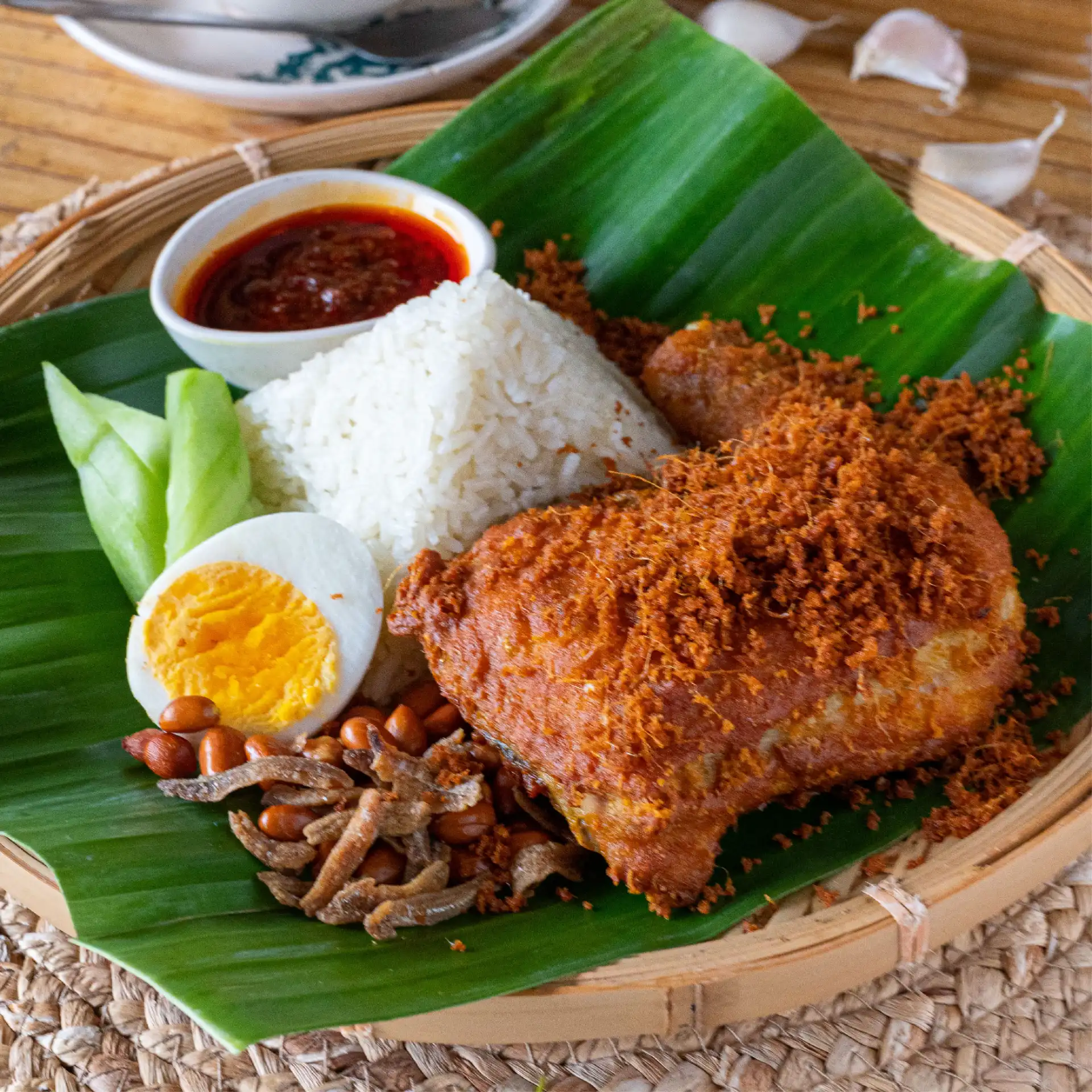 Nasi Lemak Ayam Goreng at Nasi Lemak Bamboo