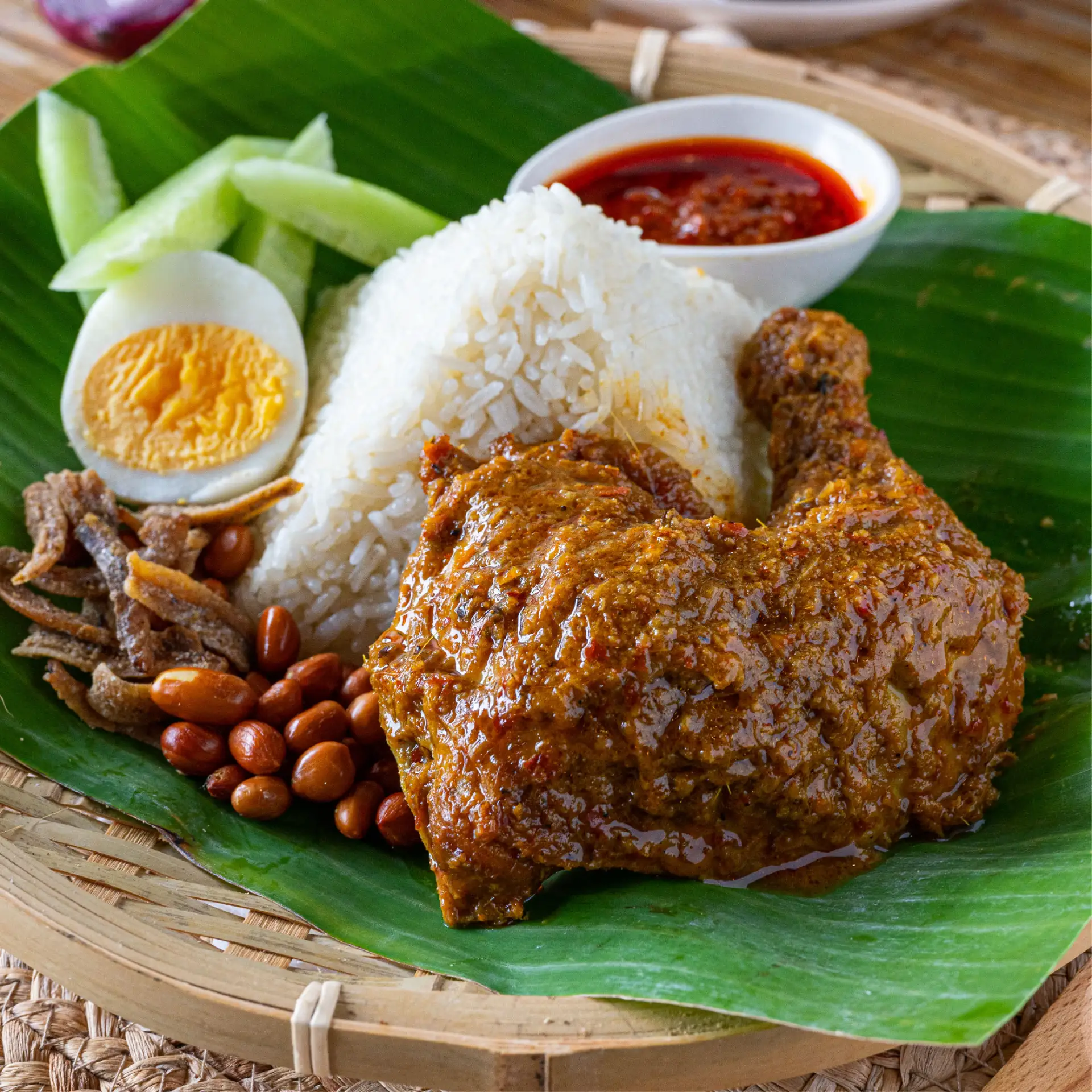 Nasi Lemak Ayam Rendang at Nasi Lemak Bamboo