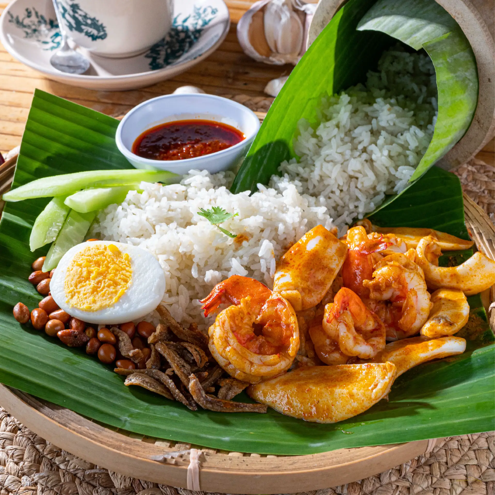 Nasi Lemak Bamboo Kari Seafood at Nasi Lemak Bamboo