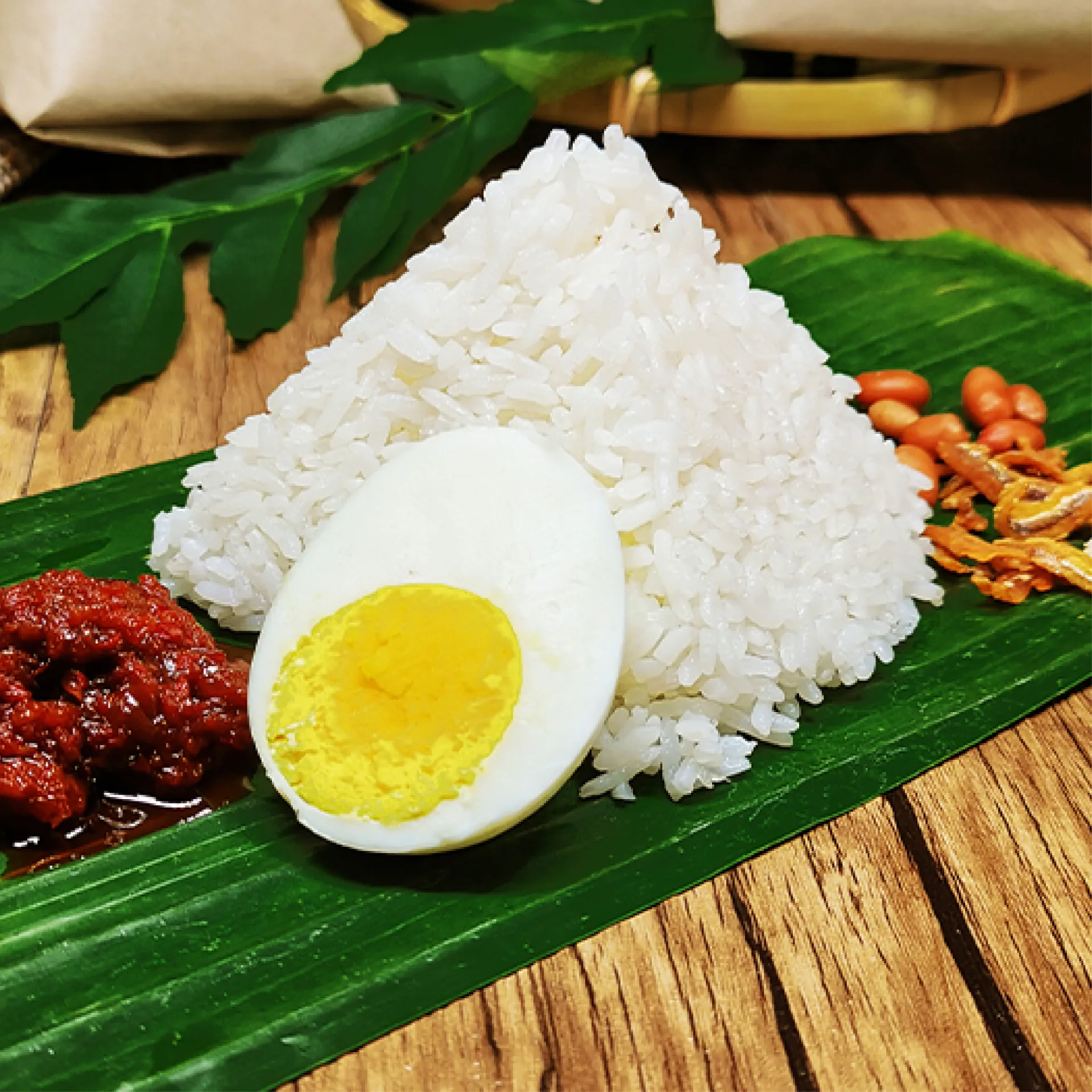 Nasi Lemak Kosong at Nasi Lemak Bamboo